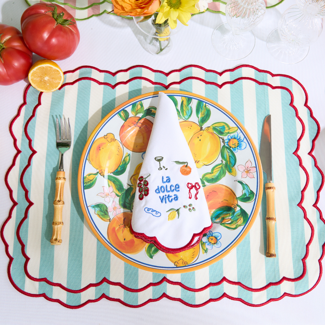 LA DOLCE VITA NAPKINS RED (SET OF 4)