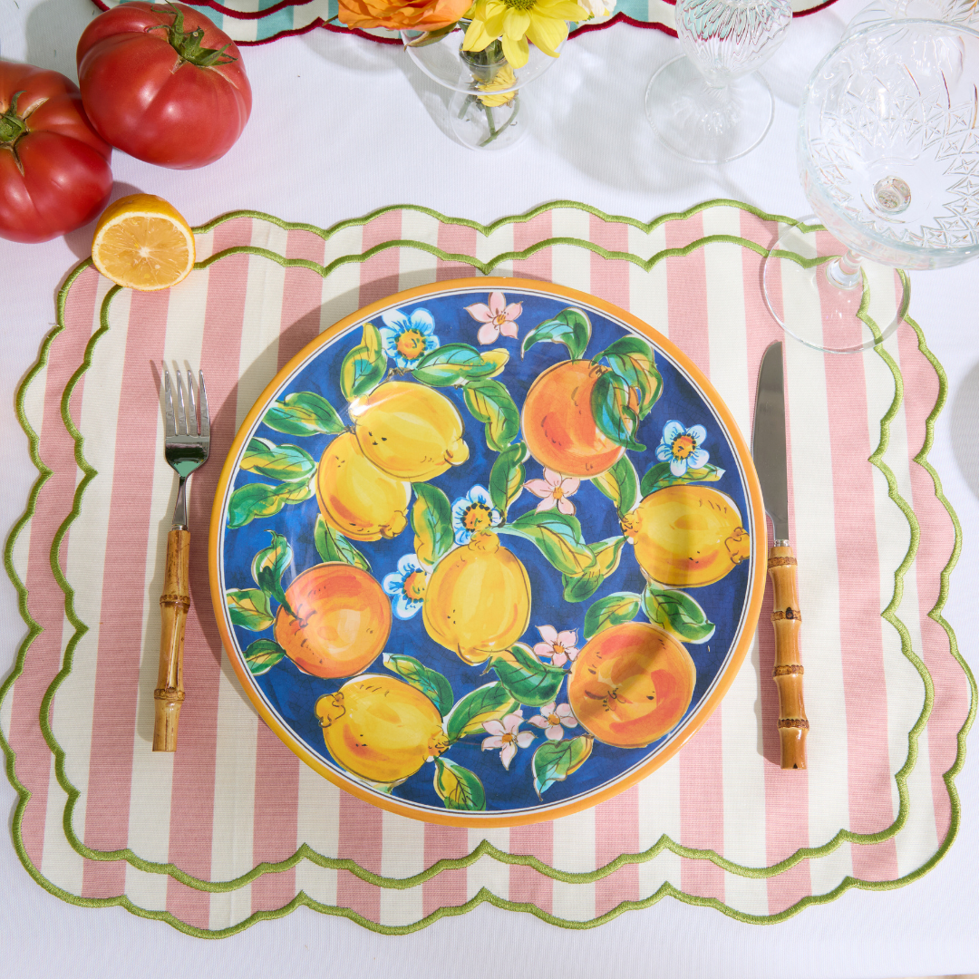 STRIPE PLACEMATS PINK (SET OF 4)