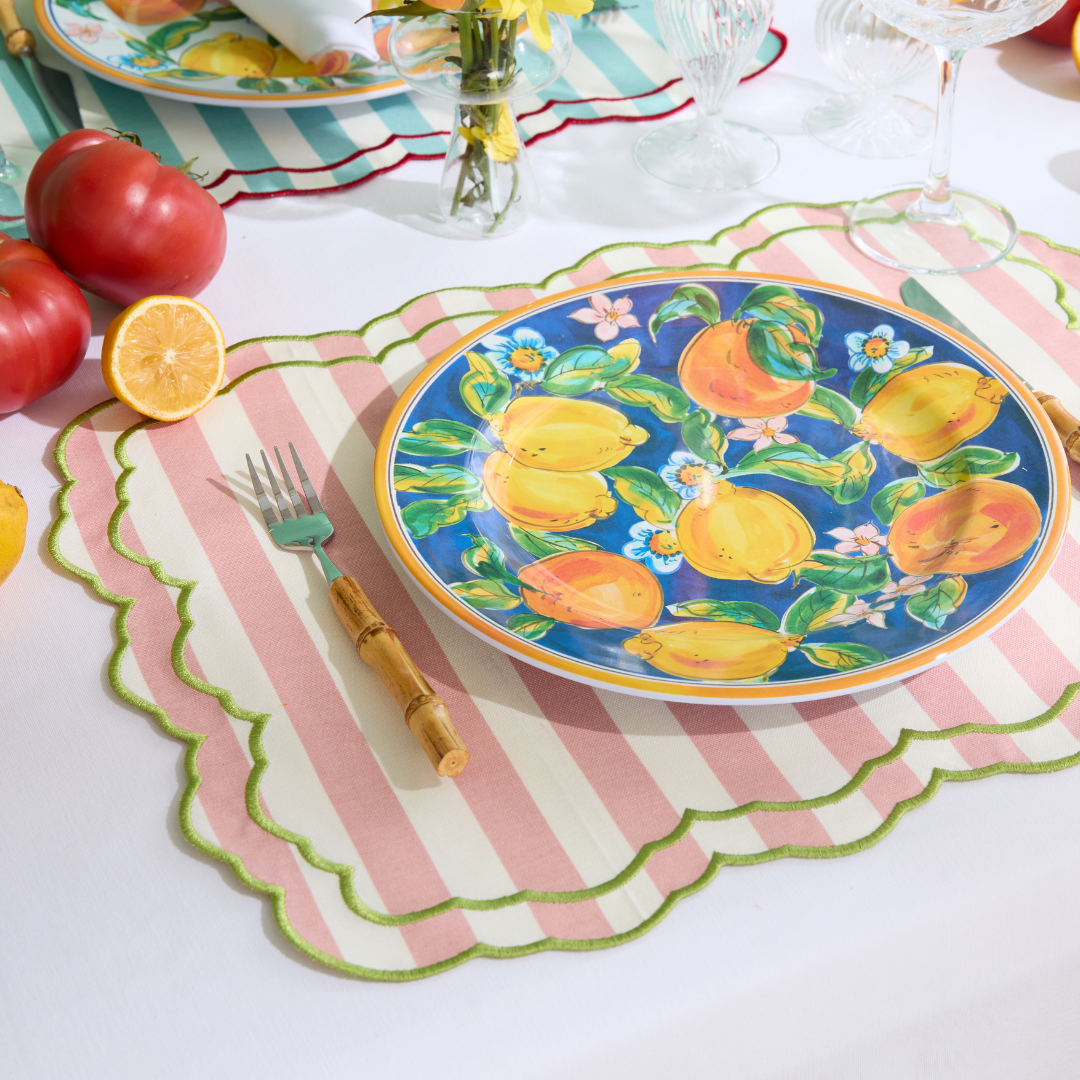 STRIPE PLACEMATS PINK (SET OF 4)