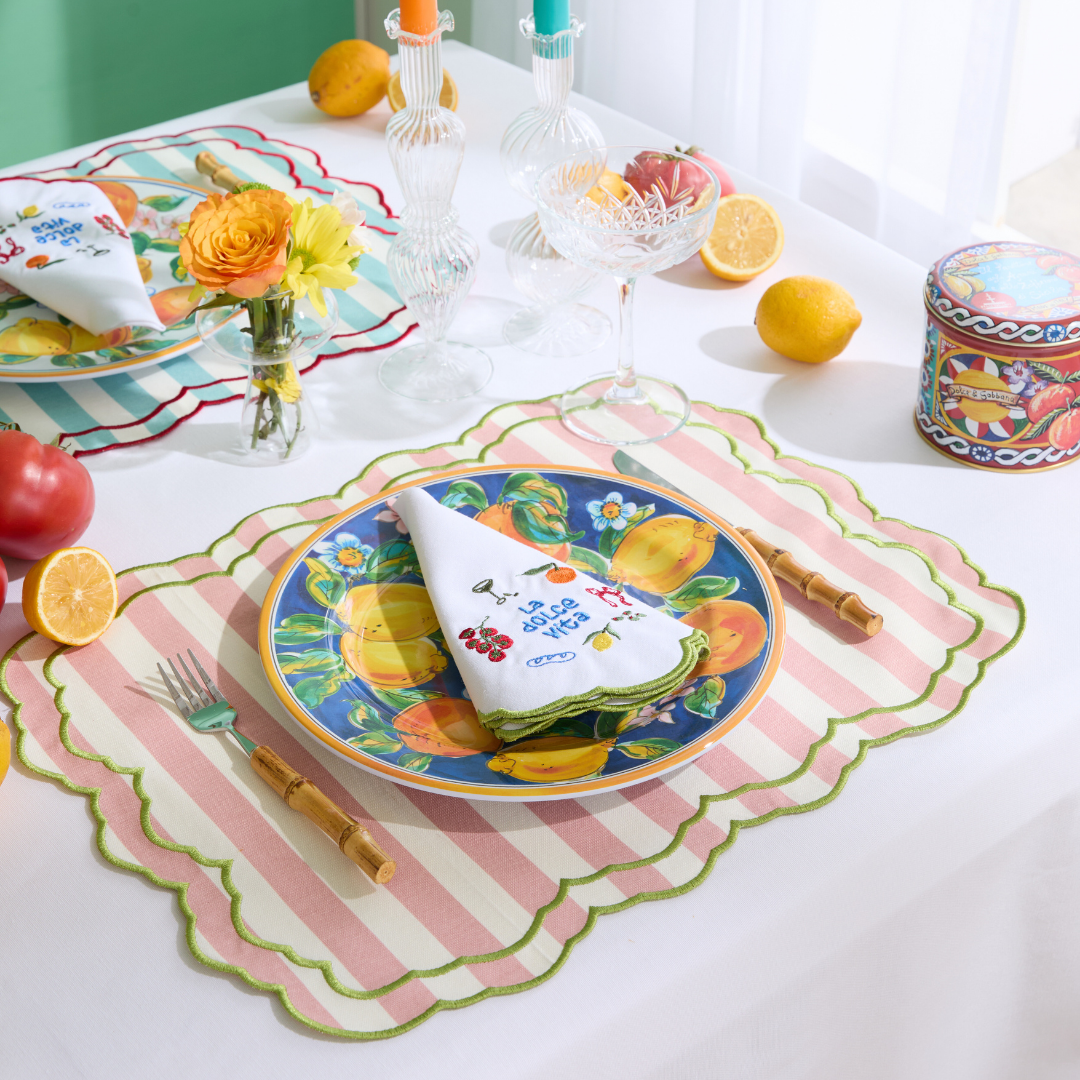 LA DOLCE VITA NAPKINS GREEN (SET OF 4)