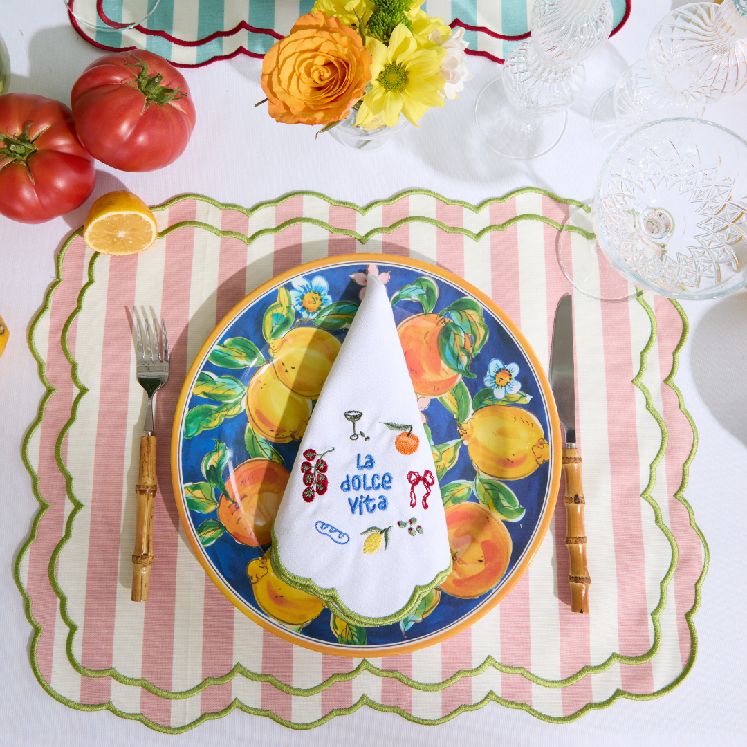 LA DOLCE VITA NAPKINS GREEN (SET OF 4)