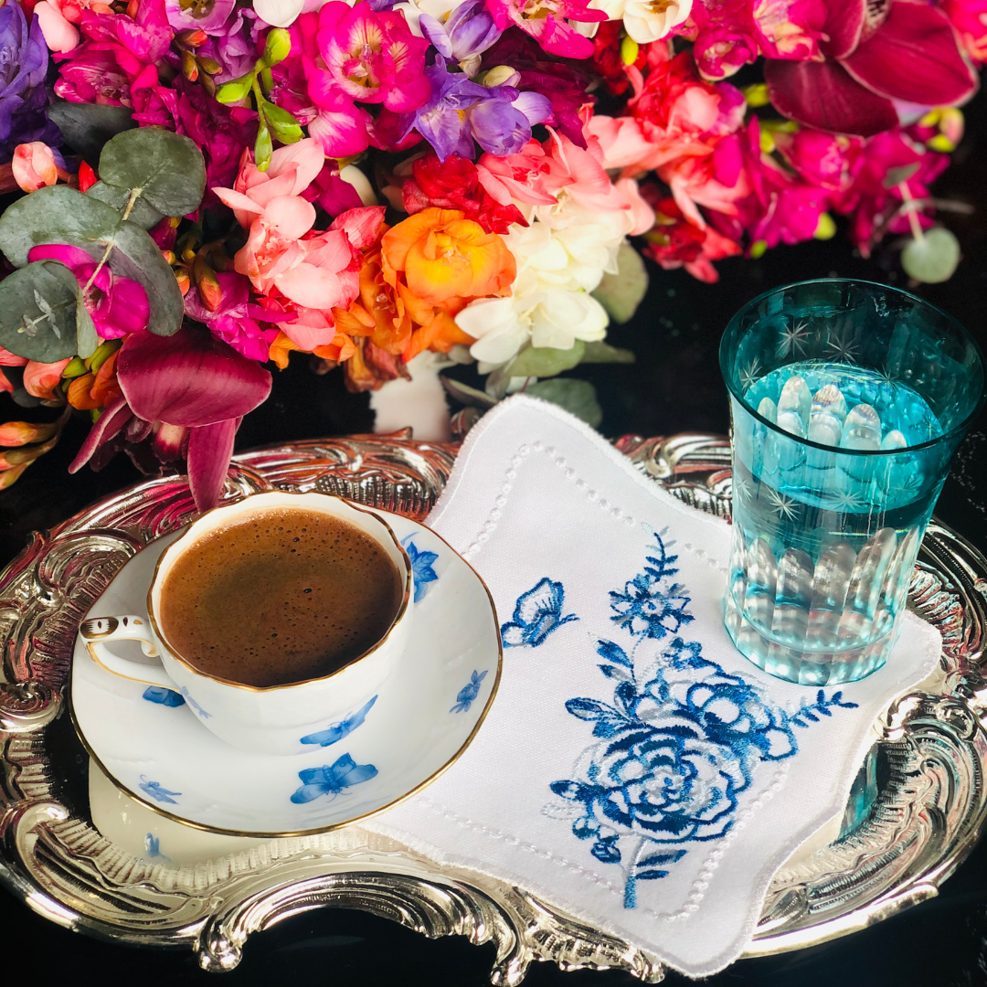 ROYAL COCKTAIL NAPKINS BLUE (SET OF 4)