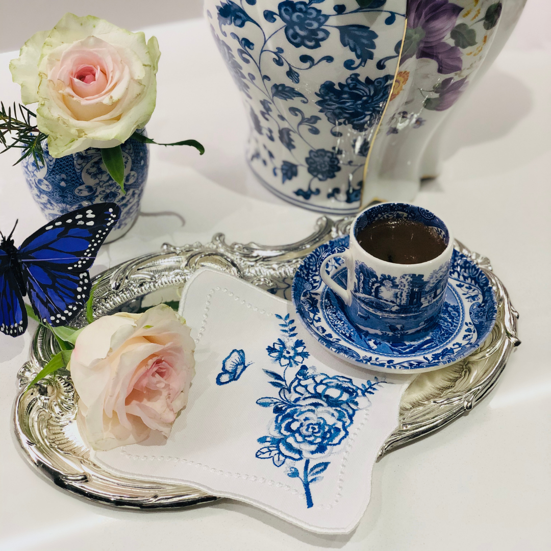 ROYAL COCKTAIL NAPKINS BLUE (SET OF 4)