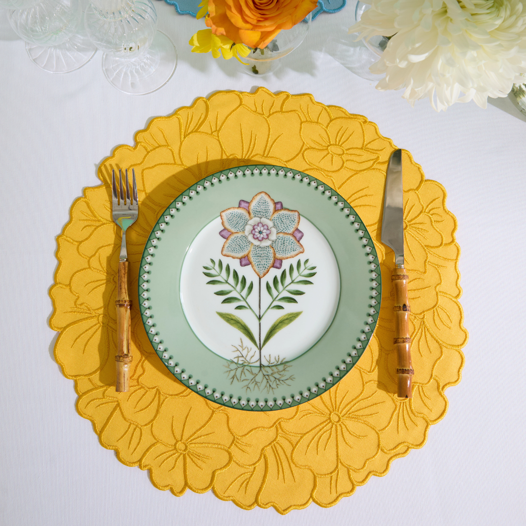 FLORA PLACEMATS YELLOW (SET OF 4)