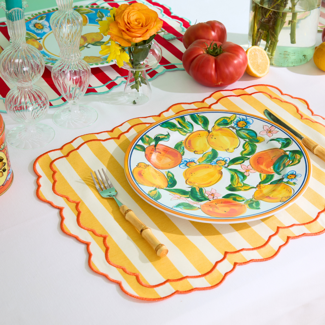 STRIPE PLACEMATS YELLOW (SET OF 4)