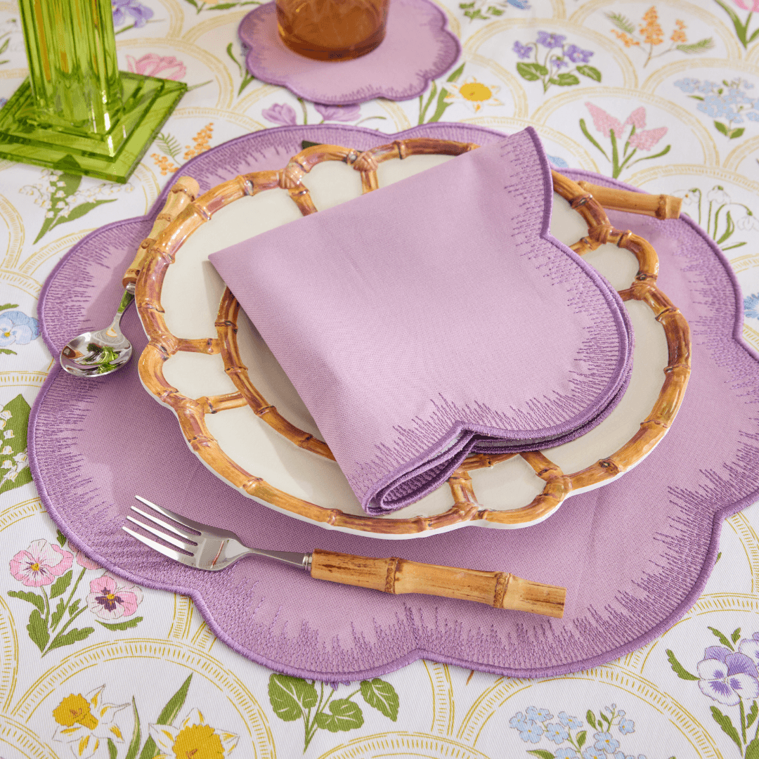 SPRING NAPKINS PURPLE (SET OF 4)