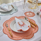 GINGHAM PLACEMATS ORANGE (SET OF 4)