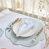 BOW NAPKINS BLUE (SET OF 4)