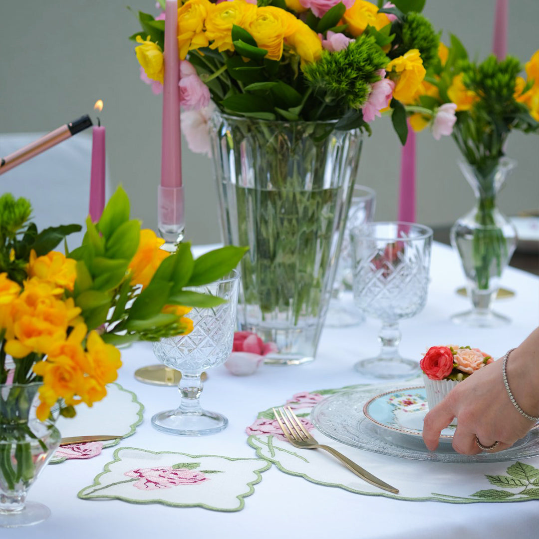 VINTAGE ROSE COCKTAIL NAPKINS (SET OF 4)