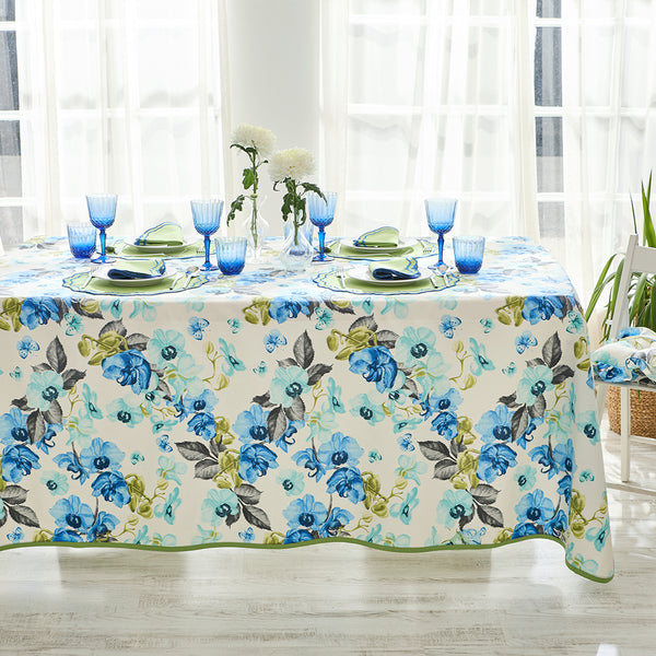 BLUE ORCHID TABLECLOTH