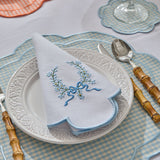 BOW NAPKINS BLUE (SET OF 4)