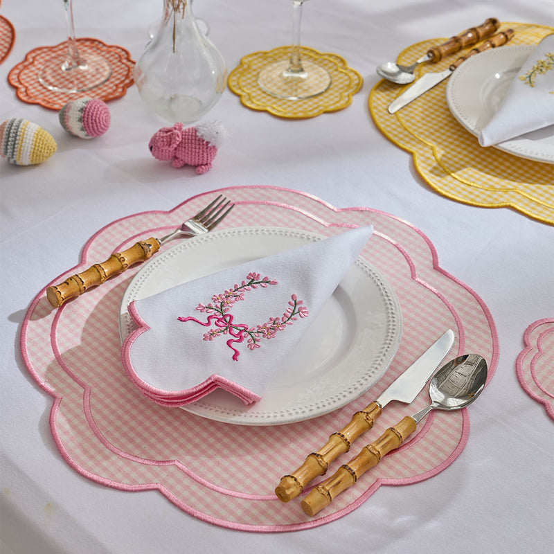 GINGHAM PLACEMATS PINK (SET OF 4)