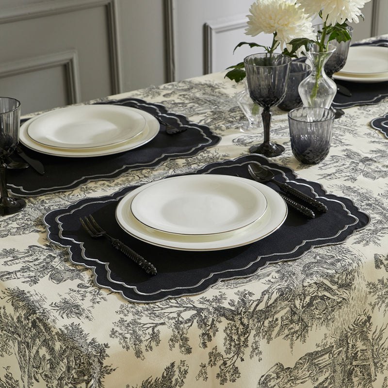 PIERRE PLACEMATS BLACK (SET OF 4)