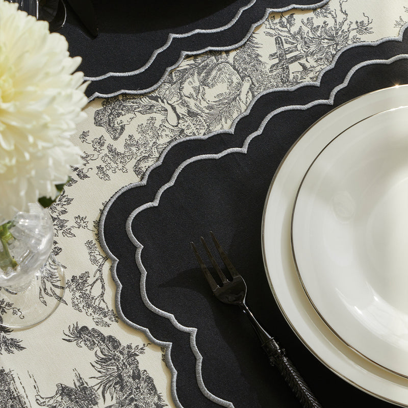 PIERRE PLACEMATS BLACK (SET OF 4)