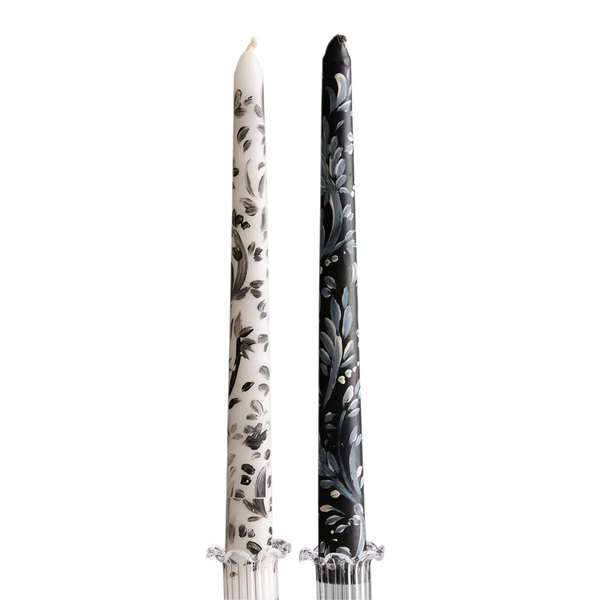 TOILE DE JOUY BLACK CANDLES PAIR