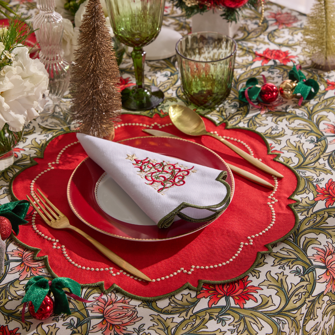 BLOOM CHRISTMAS NAPKINS (SET OF 4)