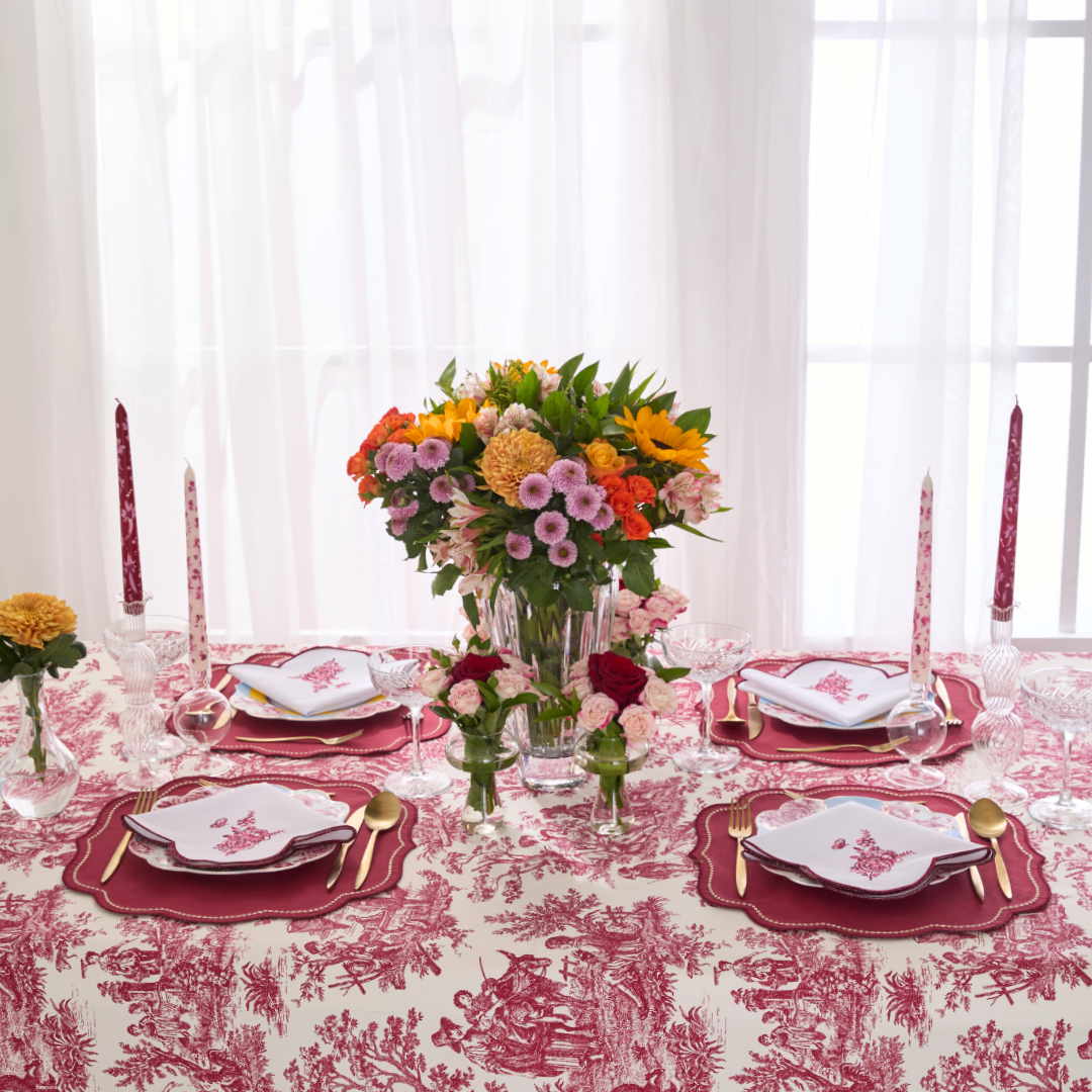 ROYAL NAPKINS BURQUNDY (SET OF 4)
