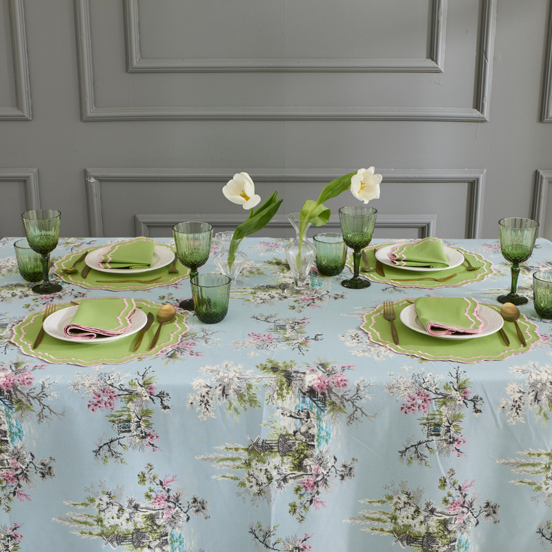 HERME PLACEMATS GREEN PINK (SET OF 4)