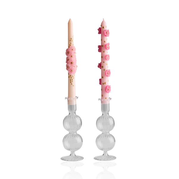 3D ROSE CANDLE HOLDER SET