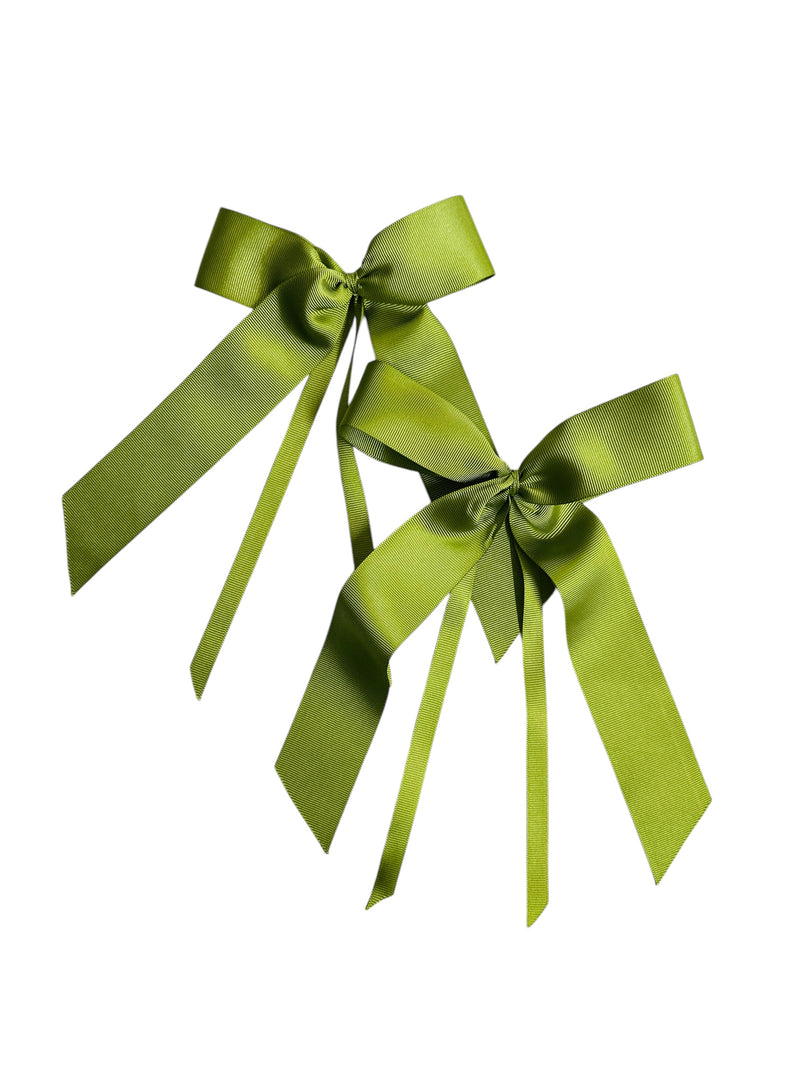 GREEN RIBBON NAPKINS RINGS (SET OF 4)