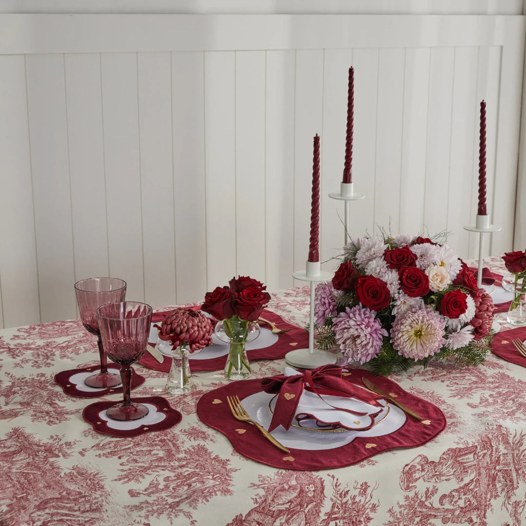 LOVE VELVET COCKTAIL NAPKINS (SET OF 4)