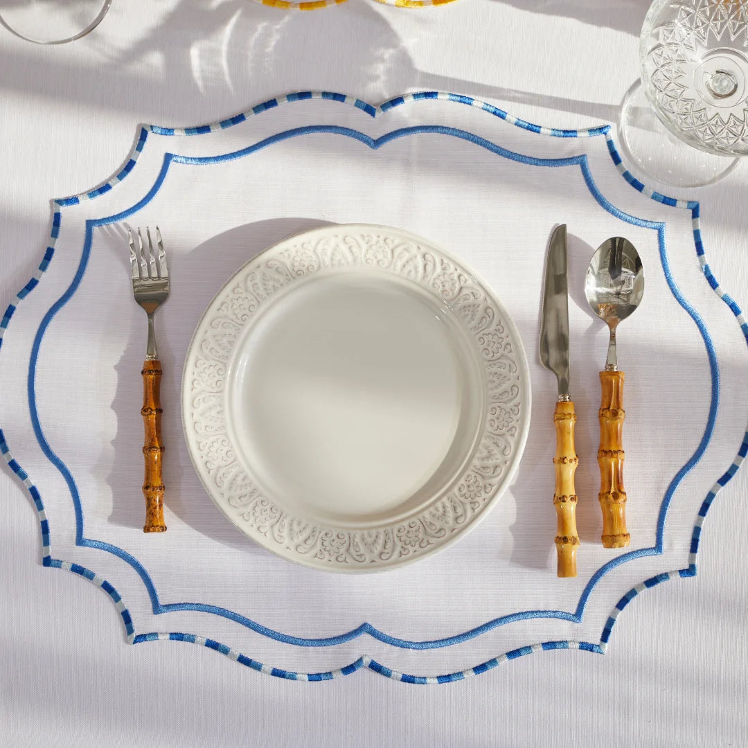 MARBLED PLACEMATS BLUE (SET OF 4)