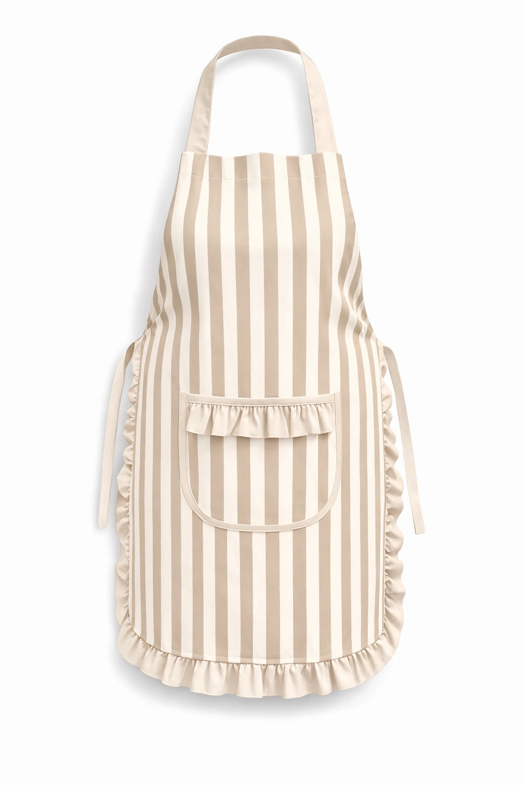 STRIPED KITCHEN APRON BEIGE