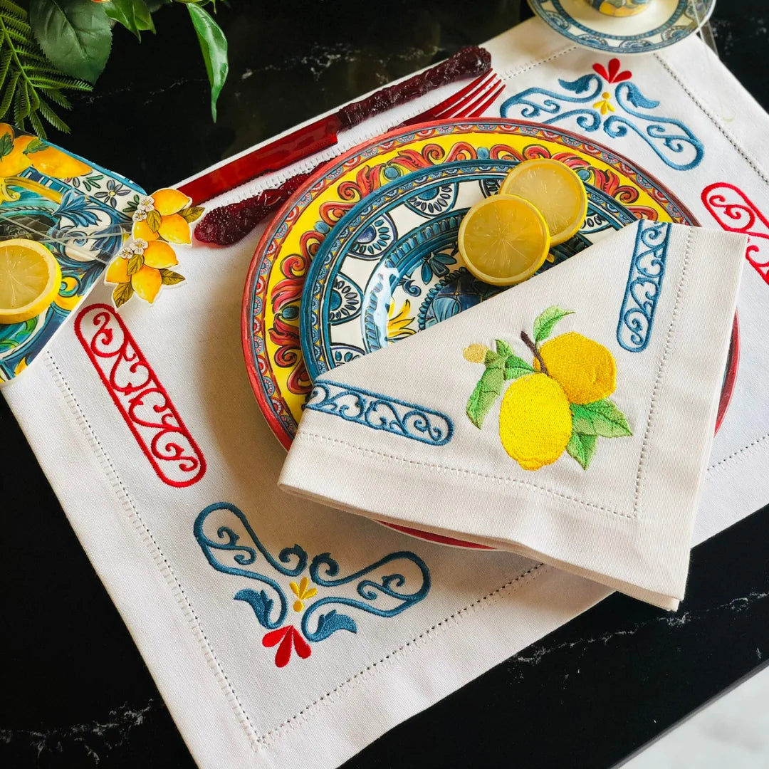 SICILIAN LEMON NAPKINS (SET OF 4)