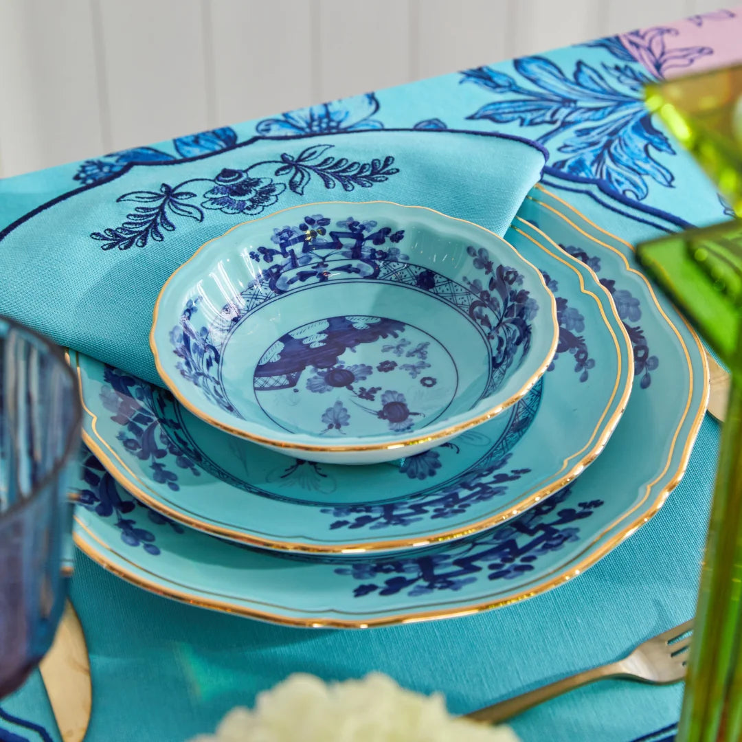FIORENZA NAPKINS TURQUOISE/NAVY (SET OF 4)