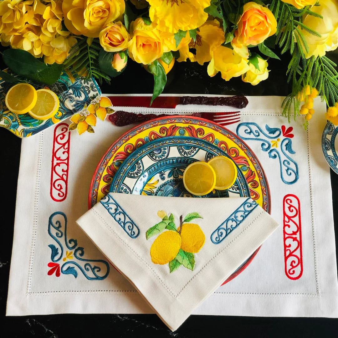 SICILIAN LEMON NAPKINS (SET OF 4)