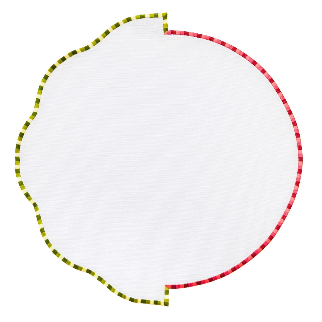 HYBRID PLACEMATS GREEN BURGUNDY (SET OF 4)