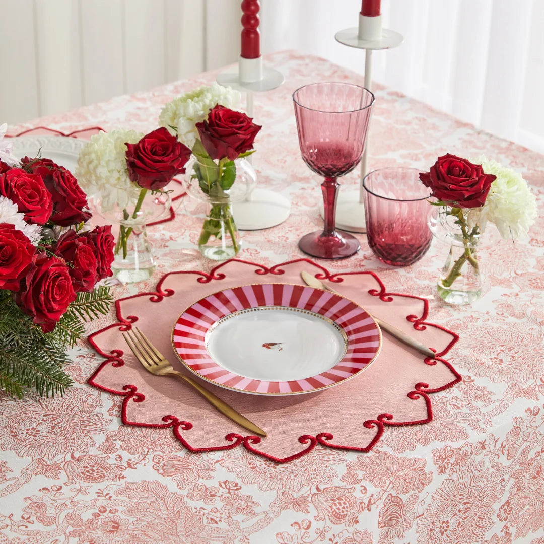 SALMON AZUR NAPKINS RED (SET OF 4)