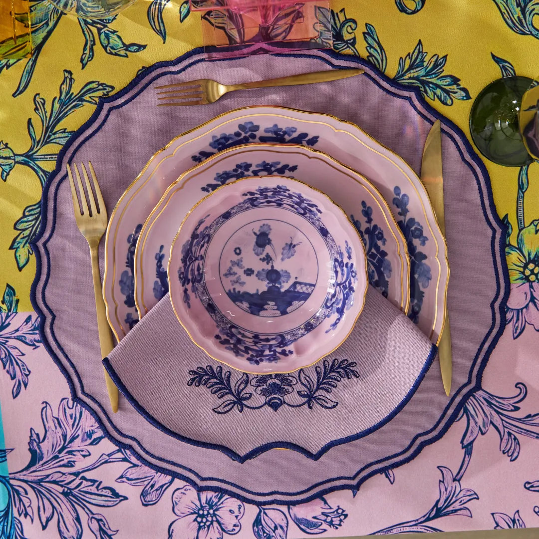 FIORENZA PLACEMATS LILAC/NAVY (SET OF 4)