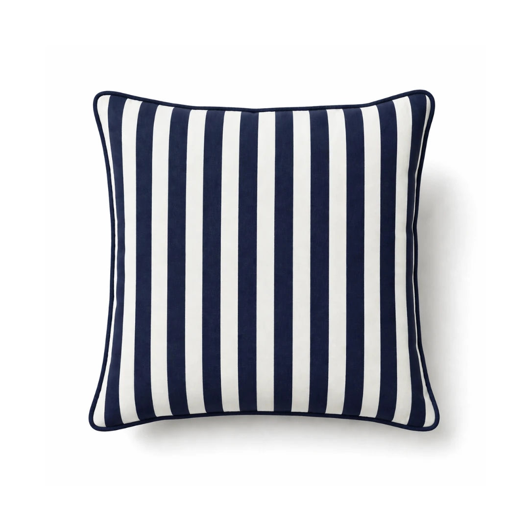Striped Piped Cushion Cover, 43x43 cm