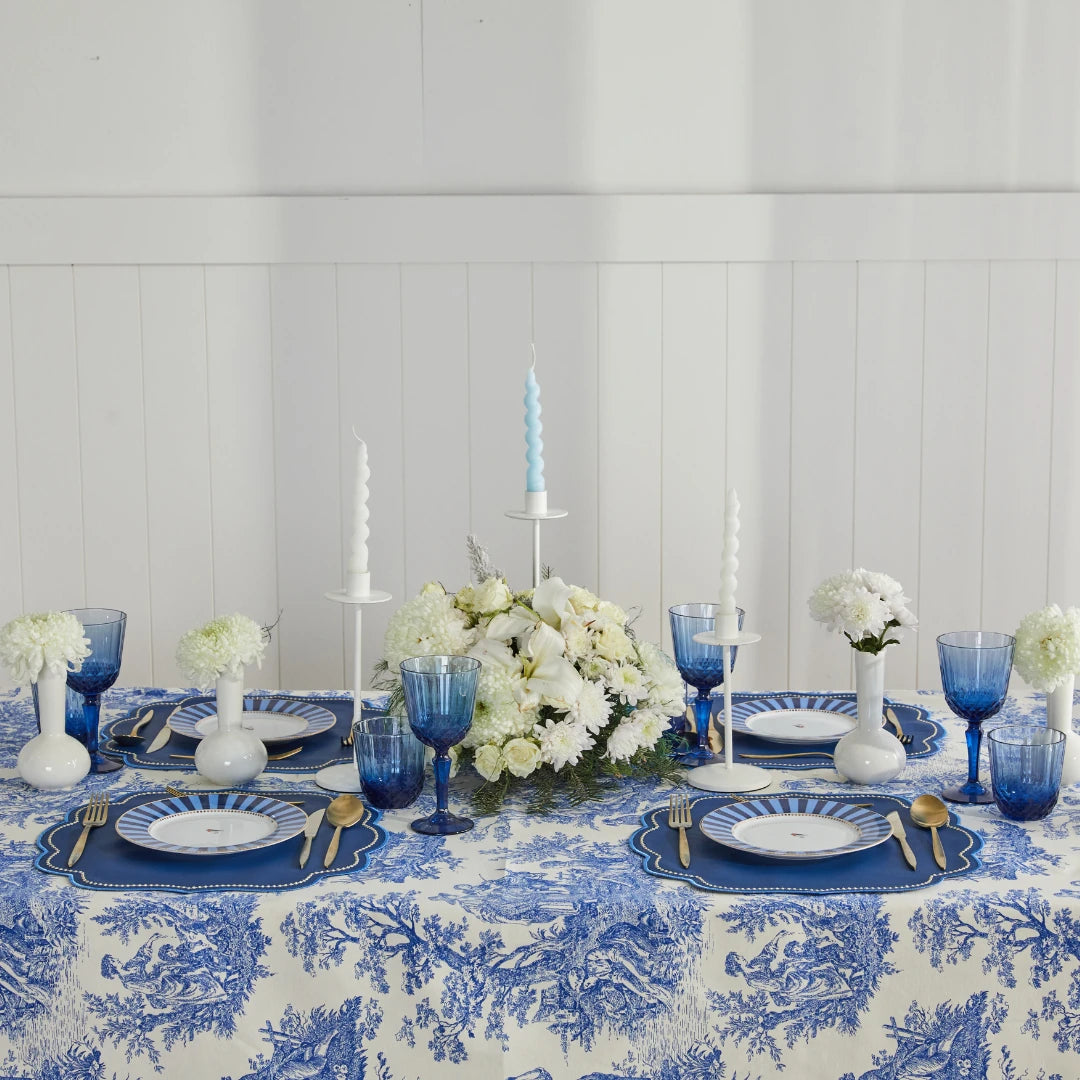 FAUX LEATHER ROYAL PLACEMAT NAVY (SET OF 4)