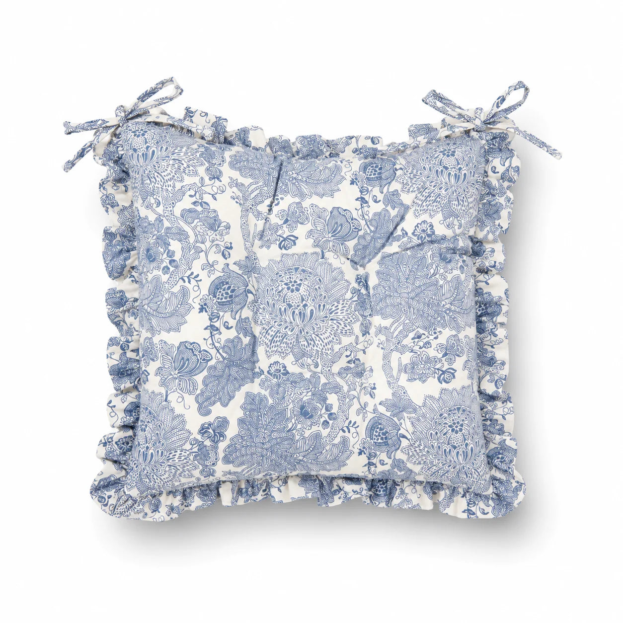 BLUE HERME FILLED CUSHION