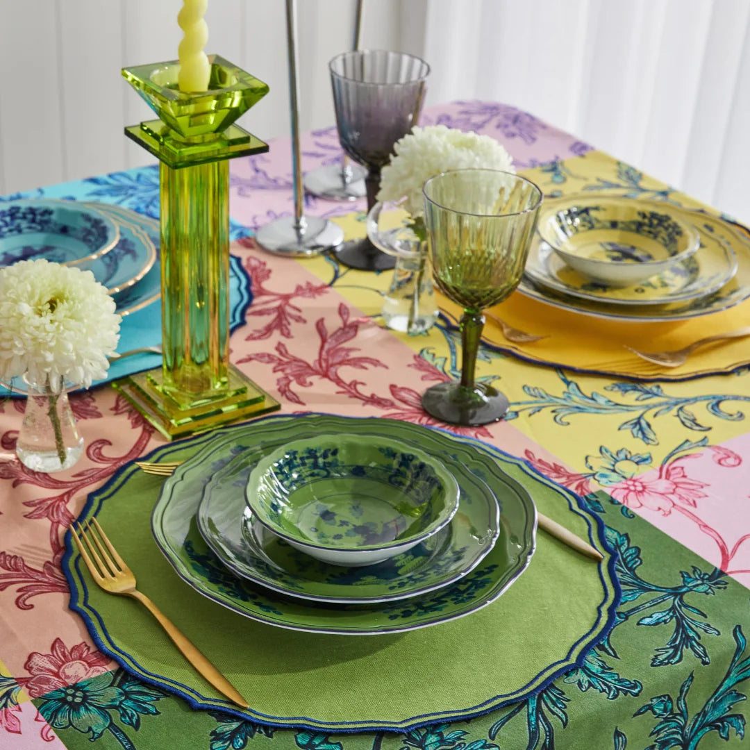 FIORENZA PLACEMATS GREEN/NAVY (SET OF 4)