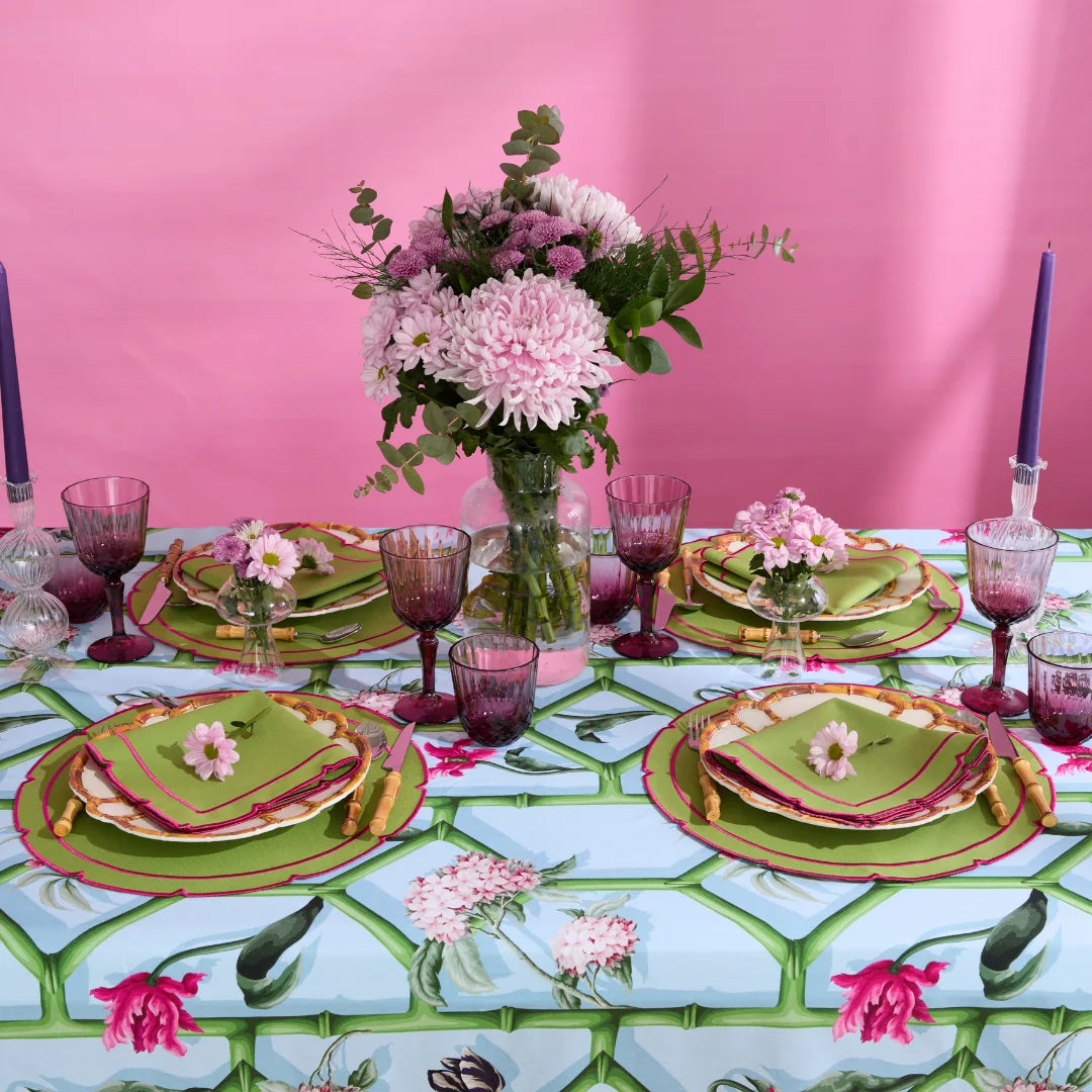JARDIN ROYAL NAPKINS GREEN (SET OF 4)