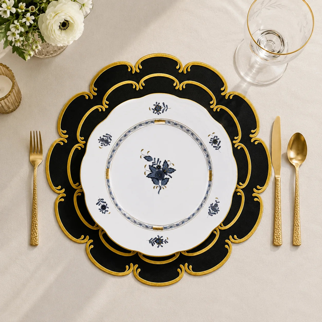 HELENA PLACEMATS BLACK (SET OF 4)