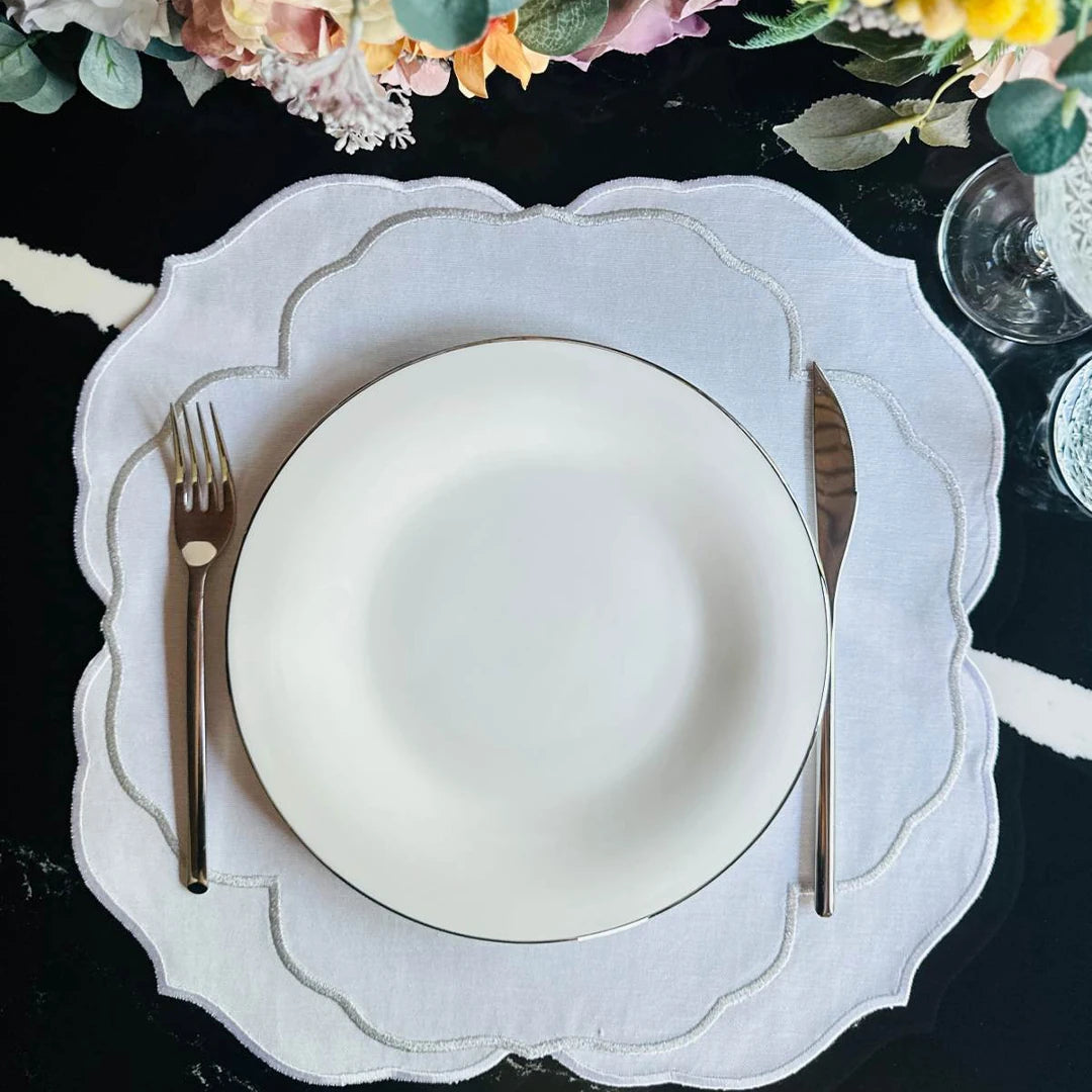 SERENA PLACEMATS SILVER ECRU (SET OF 4)