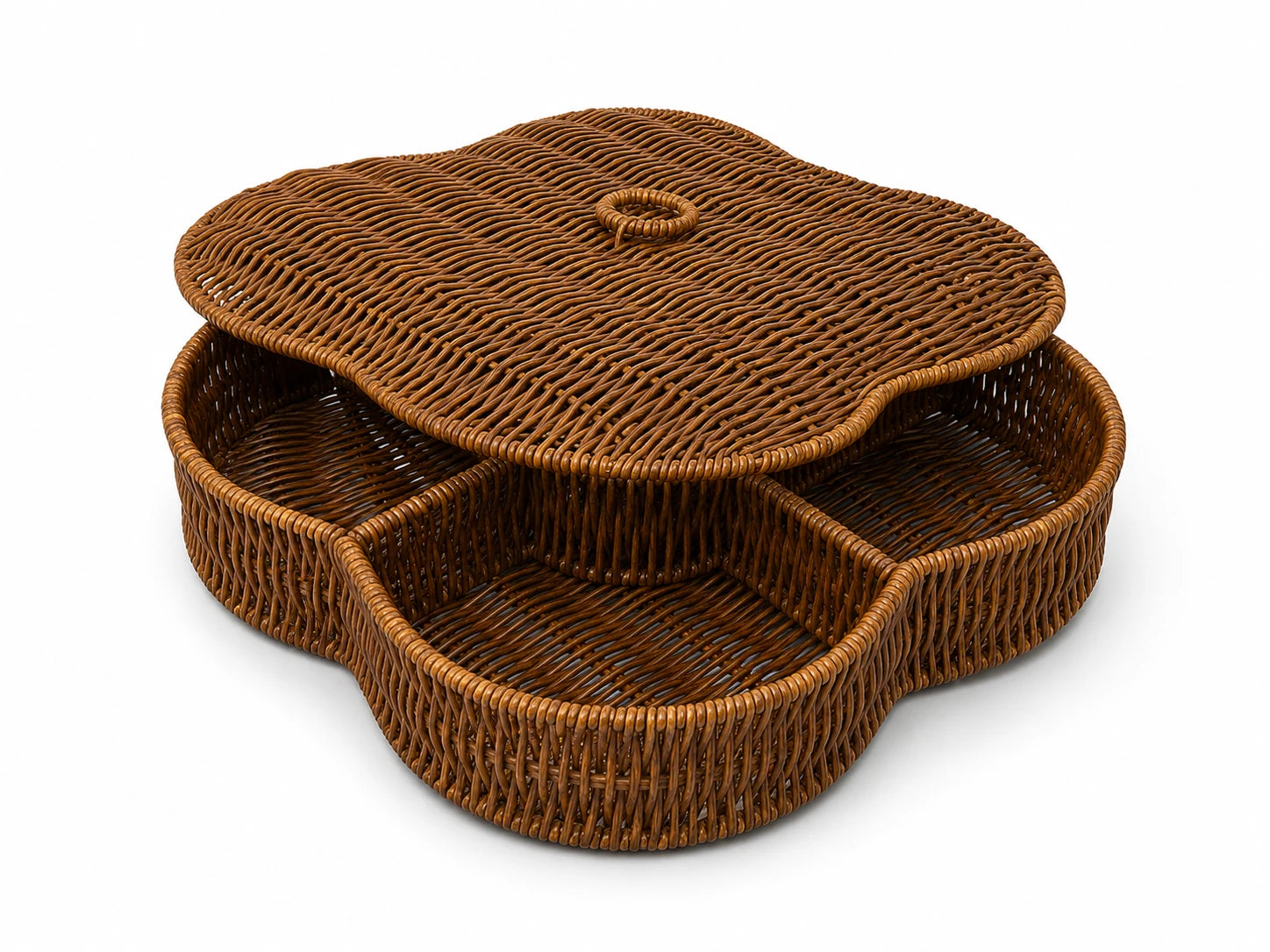 RATTAN SNACK BOWL WITH LID