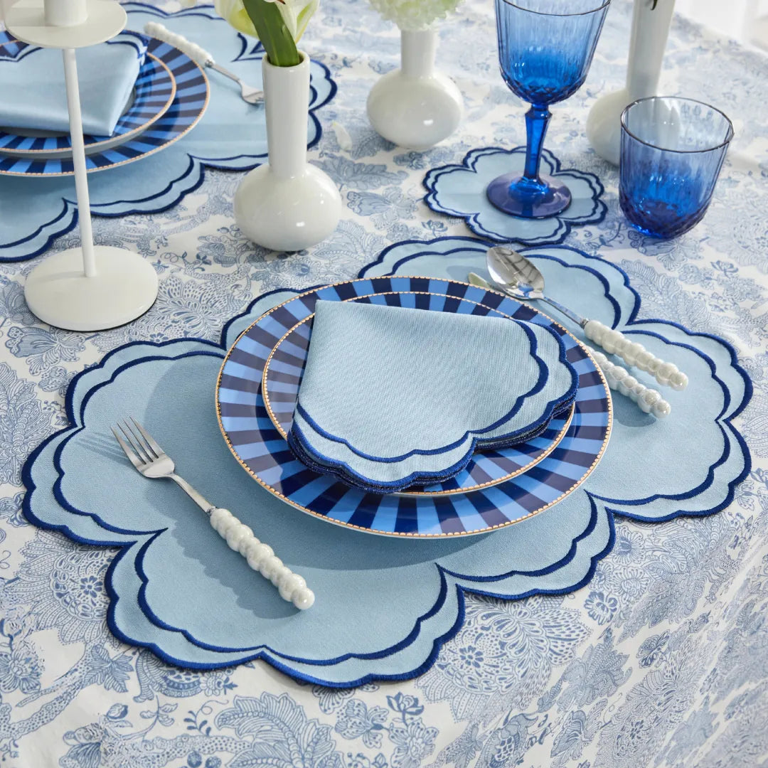 LOLA NAPKINS BLUE (SET OF 4)