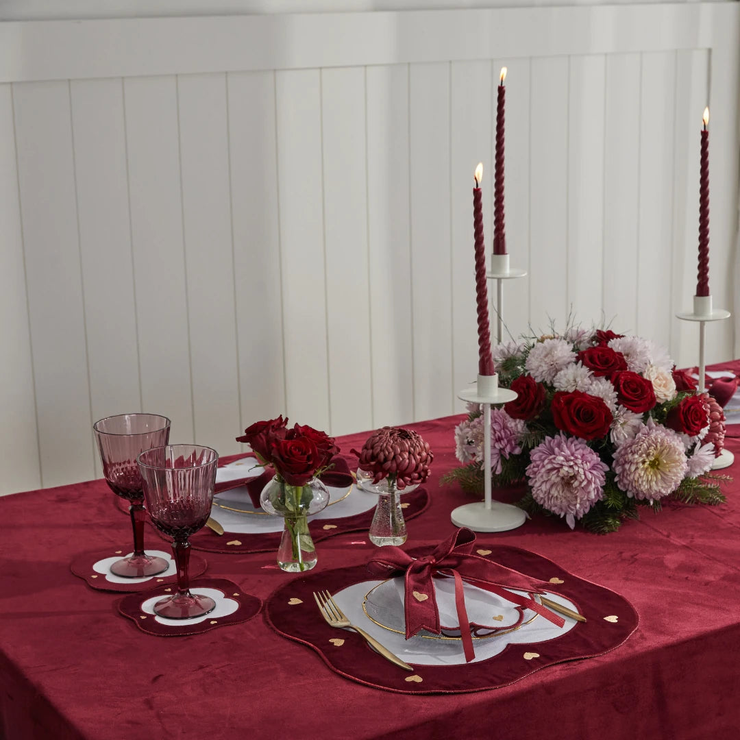LOVE VELVET COCKTAIL NAPKINS (SET OF 4)