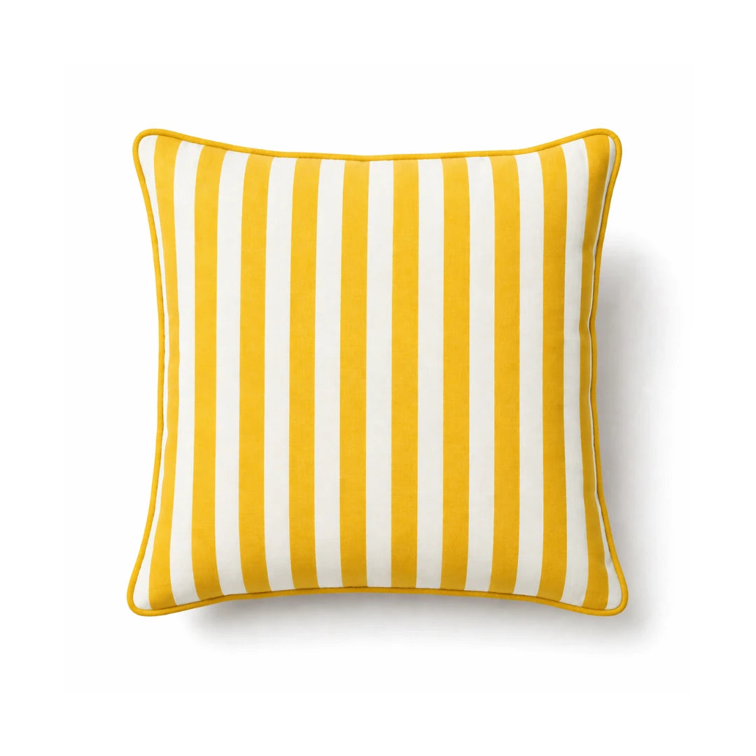 Striped Piped Cushion Cover, 43x43 cm