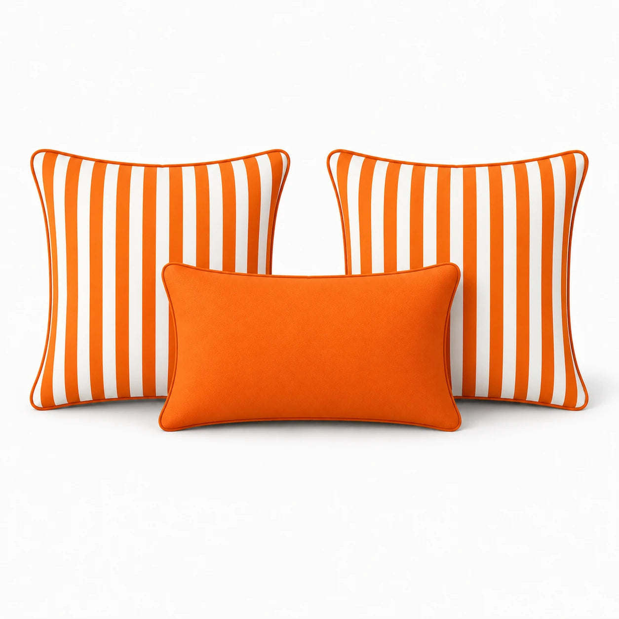 Orange Striped Cushion Cover Set
