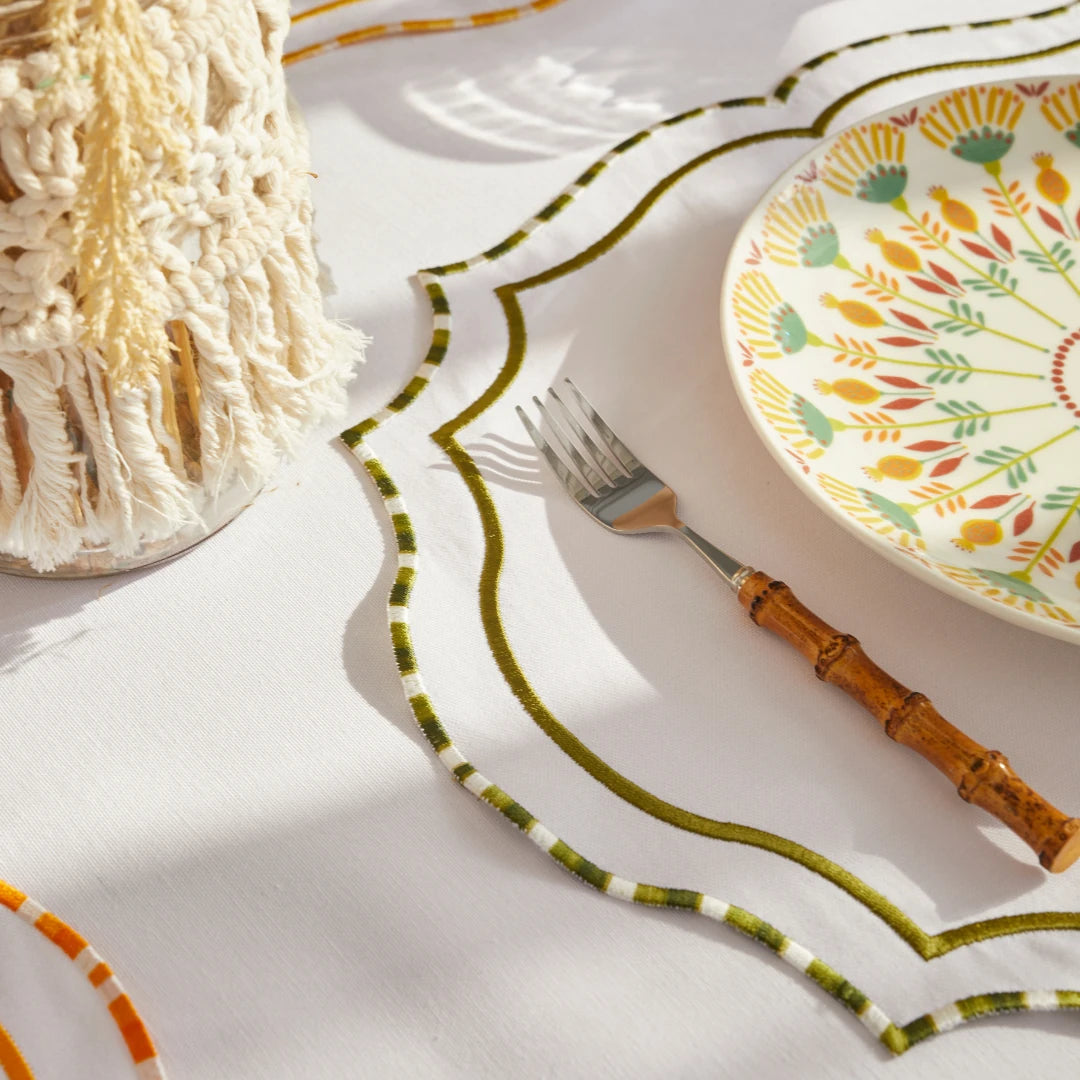 MARBLED PLACEMATS GREEN (SET OF 4)