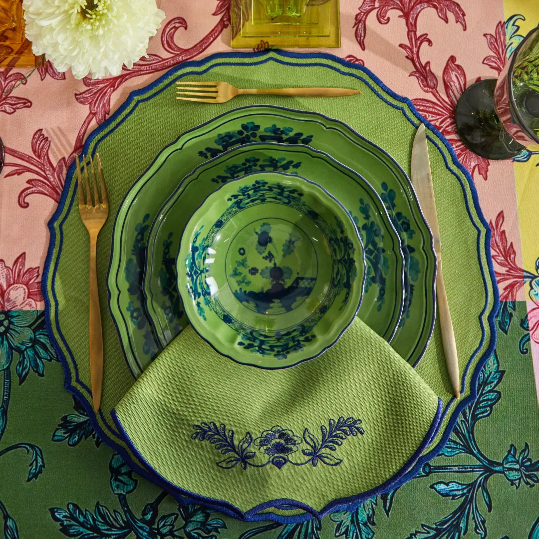 FIORENZA PLACEMATS GREEN/NAVY (SET OF 4)