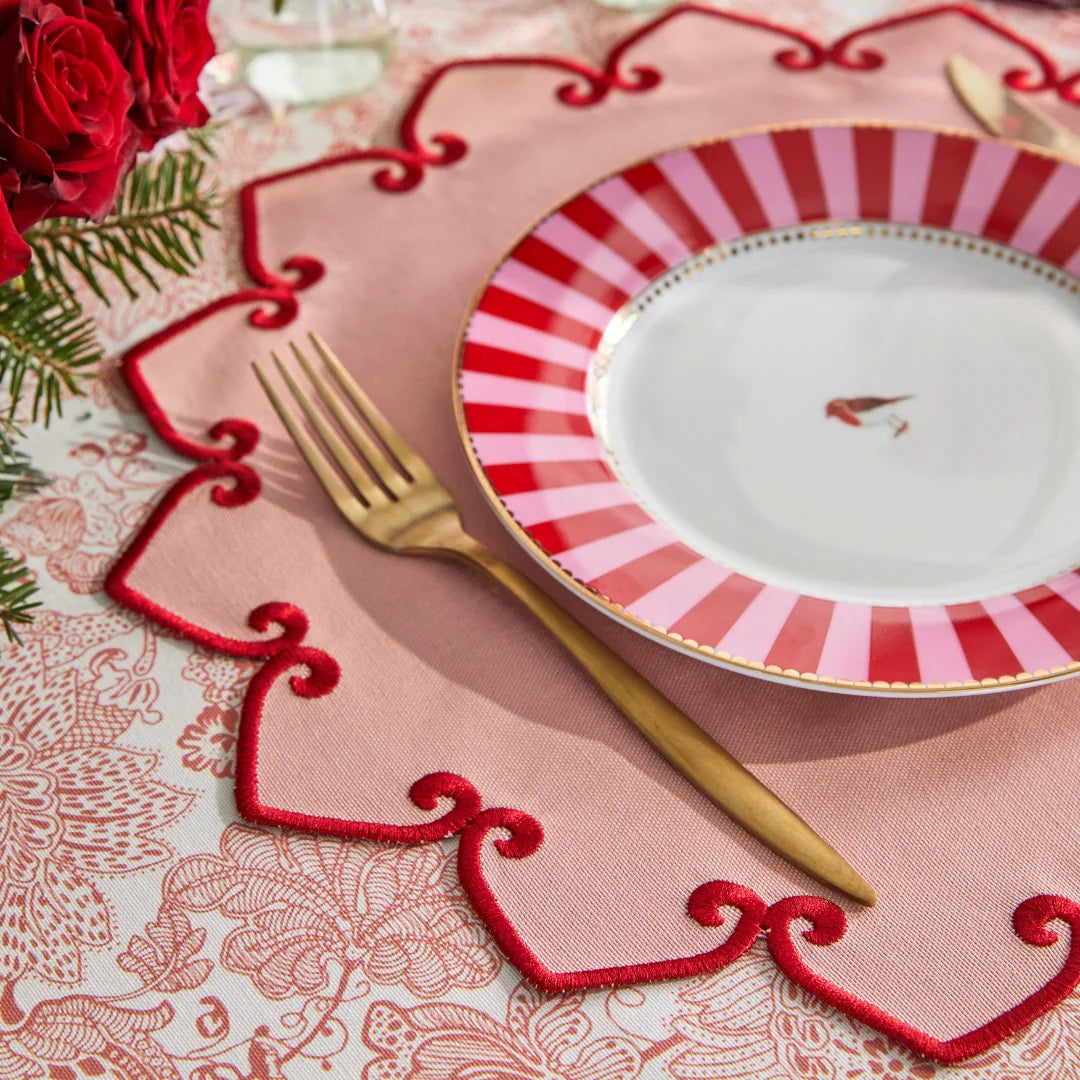 SALMON AZUR NAPKINS RED (SET OF 4)