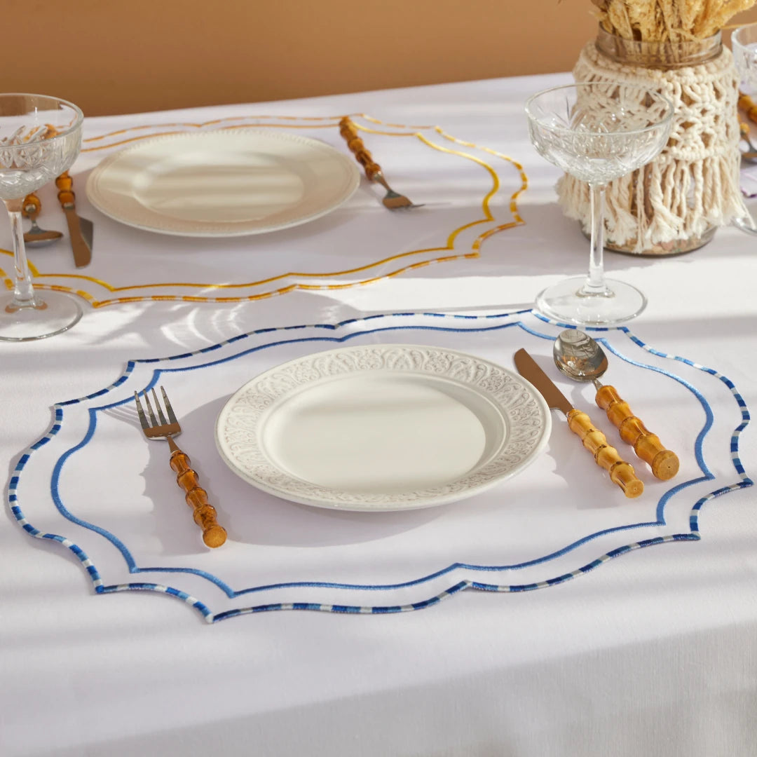MARBLED PLACEMATS BLUE (SET OF 4)