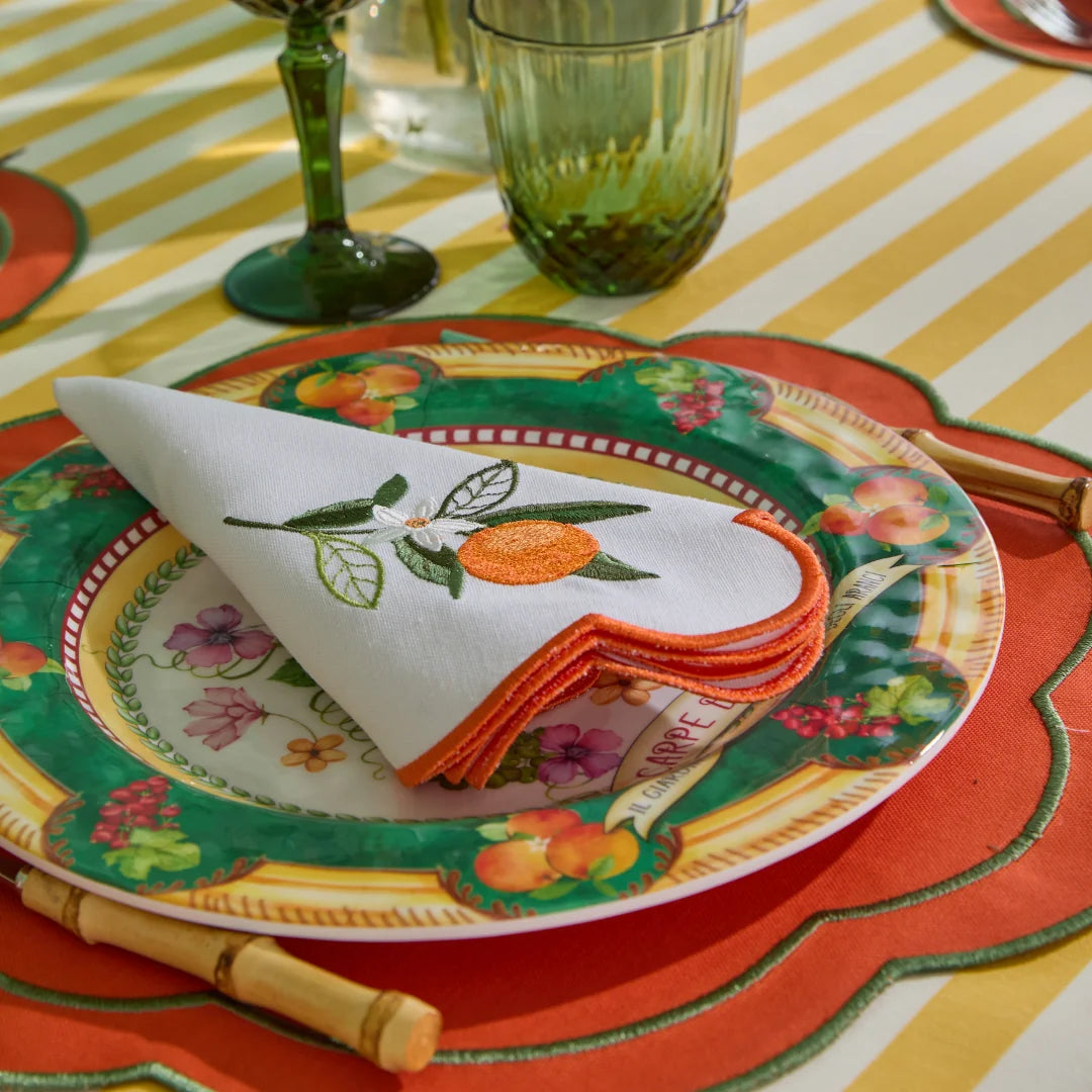 GISELLE ORANGE NAPKINS ORANGE (SET OF 4)